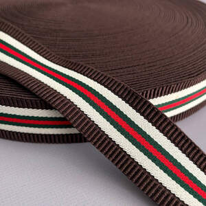 Резинка поясная декоративная 5 см шоколадная Резинка поясная декоративная 5 см шоколадная