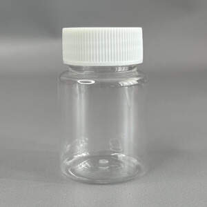 Флакон пластиковый с крышкой Ø42 мм, h -70 мм, объем - 50 мл - прозрачный Флакон пластиковый с крышкой Ø42 мм, h -70 мм, объем - 50 мл - прозрачный