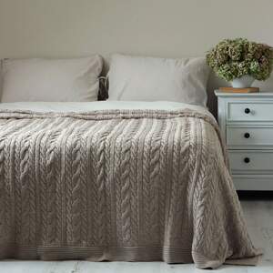 В'язане покривало LA MODNO Genova beige 220х240 В'язане покривало LA MODNO Genova beige 220х240