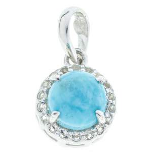 Срібна підвіска 925 проби 1,54 гр. з бірюзою США з г. Спляча красуня та топазами 0,79 карат