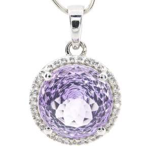 Серебряная подвеска 925 пробы 3,35 гр. с марокканским аметистом и топазами 5,47 карат с коллекции Серебряная подвеска 925 пробы 3,35 гр. с марокканским аметистом и топазами 5,47 карат с коллекции