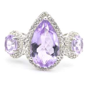 Серебряное кольцо 925 пробы 5,55 гр. с марокканскими аметистами и топазами 6,52 карат с коллекции Серебряное кольцо 925 пробы 5,55 гр. с марокканскими аметистами и топазами 6,52 карат с коллекции