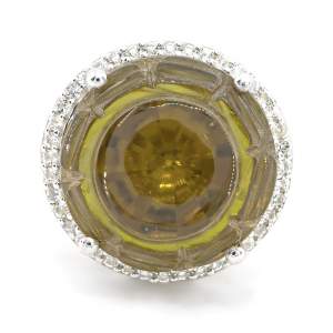 Серебряное кольцо 925 пробы 8,81 гр. с турецким султанитом класса AAAA и топазами 18,82 карат с коллекции Серебряное кольцо 925 пробы 8,81 гр. с турецким султанитом класса AAAA и топазами 18,82 карат с коллекции