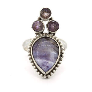 Срібна каблучка 925 проби 6,64 г з тіффані стоун 13,05 карат