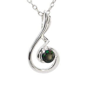 Срібна підвіска 925пр 1,84г з чорним ефіопським опалом АААА 0,35к