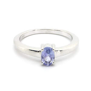 Серебряное кольцо 925 пробы 2,54 гр. с танзанитом класса АААА 0,44 карат Серебряное кольцо 925 пробы 2,54 гр. с танзанитом класса АААА 0,44 карат