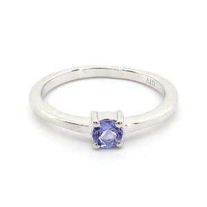 Серебряное кольцо 925 пробы 2,03 гр. с танзанитом класса АААА 0,25 карат Серебряное кольцо 925 пробы 2,03 гр. с танзанитом класса АААА 0,25 карат