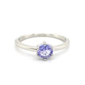 Серебряное кольцо 925 пробы 2,15 гр. с танзанитом класса АААА 0,46 карат Серебряное кольцо 925 пробы 2,15 гр. с танзанитом класса АААА 0,46 карат
