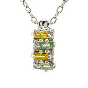 Срібна підвіска 925 проби 1,37 г з індійськими, шрі-ланкійськими, мадагаскарськими сапфірами класу AAAA та топазами 0,61 карат Срібна підвіска 925 проби 1,37 г з індійськими, шрі-ланкійськими, мадагаскарськими сапфірами класу AAAA та топазами 0,61 карат