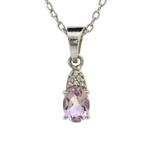 Срібна підвіска 925 проби 1,48 г з болівійським аметринoм та білими топазами 1,03 карат