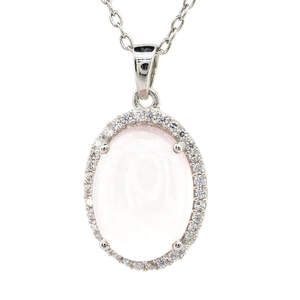 Срібна підвіска 925 проби 5,08 г з рожевим Кварцем та топазами з США 13,71 карат