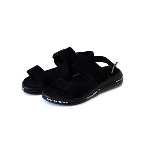 Босоніжки жіночі, чорного кольору з натуральної замші