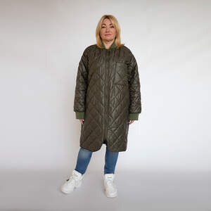 Пальто на синтепоні кольору хакі Пальто на синтепоні кольору хакі