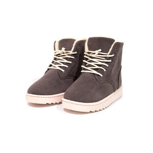 Жіночі черевики з еко-замши сірого кольору Жіночі черевики з еко-замши сірого кольору