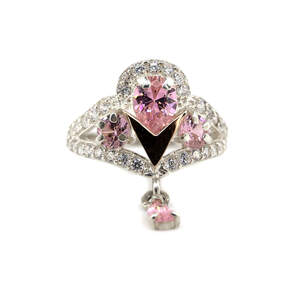 Серебряное кольцо 925 пробы с золотом 375 пробы 3,13 г с розовым цирконом 2,84 к Серебряное кольцо 925 пробы с золотом 375 пробы 3,13 г с розовым цирконом 2,84 к