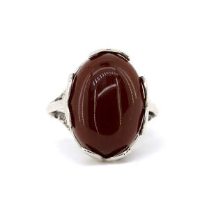 Срібна каблучка 925 проби 5,95 г з сердоліком 9 к Срібна каблучка 925 проби 5,95 г з сердоліком 9 к