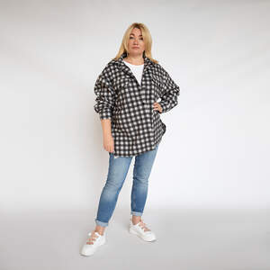 Сорочка в клітинку чорно-білого кольору Сорочка в клітинку чорно-білого кольору