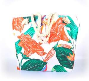 Жіноча сумка с льону "Літні квіти"