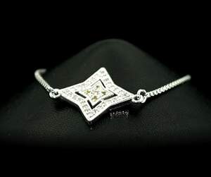 Срібний браслет 925 проби 3,78 г з жовтими канадськими Діамантами VVS1 та білими африканськими Діамантами VVS1 0,24 карат Срібний браслет 925 проби 3,78 г з жовтими канадськими Діамантами VVS1 та білими африканськими Діамантами VVS1 0,24 карат