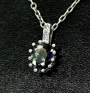 Срібна підвіска 925 проби 1,83 г з містичним Топазом 1,51 карат