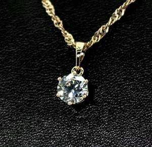 Підвіска в позолоті з білим цирконом Підвіска в позолоті з білим цирконом