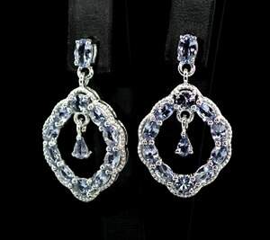 Срібні сережки 925 проби 7,44 г з Танзанітами класу АААА 8,89 карат Срібні сережки 925 проби 7,44 г з Танзанітами класу АААА 8,89 карат