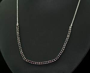 Срібне кольє 925 проби 13,74 г з мозамбікськими Гранатами 7,77 карат 50-55 см