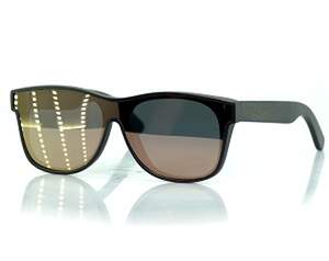 Сонцезахисні окуляри з поляризацією UV400 категорія 3, в чорній оправі, скло бронзове, ALEX EKO