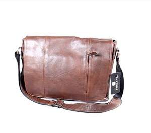 Чоловіча сумка Firetto з натуральної шкіри коричневого кольору