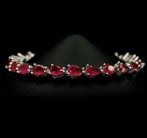 Срібний браслет 925 проби 14,02 г з Турмалінами Рубелітами 13,17 карат Срібний браслет 925 проби 14,02 г з Турмалінами Рубелітами 13,17 карат