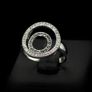 Срібна каблучка 925 проби 3,22 г з цирконами 0,4 карат, репліка Pandora Срібна каблучка 925 проби 3,22 г з цирконами 0,4 карат, репліка Pandora