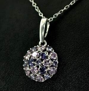 Срібна підвіска 925 проби 3,39 г з кольоровими цирконами 3,29 карат