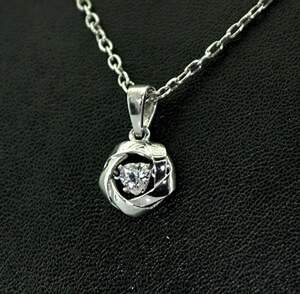 Срібна підвіска 925 проби 0,89 г з білим цирконом 0,81 карат