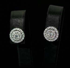 Серебряные серьги 925 пробы 2,95 г с белыми цирконами 1,2 карат Серебряные серьги 925 пробы 2,95 г с белыми цирконами 1,2 карат
