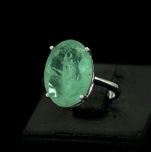 Серебряное кольцо 925 пробы 4,79 г с Турмаліном Параїба 7,27 карат Серебряное кольцо 925 пробы 4,79 г с Турмаліном Параїба 7,27 карат