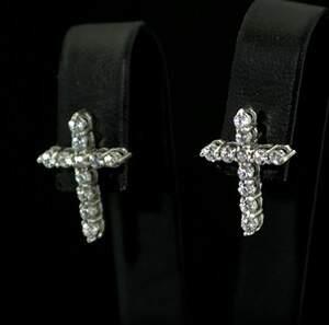 Срібні сережки 925 проби 2,6 г з білими цирконами 0,75 карат
