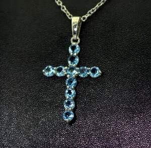 Срібна підвіска 925 проби 2,75 г з Топазами Лондон Блу зі США 3,35 карат Срібна підвіска 925 проби 2,75 г з Топазами Лондон Блу зі США 3,35 карат