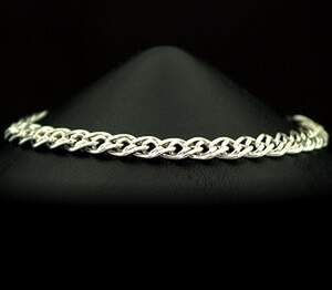 Срібний браслет 925 проби 9,55 г, плетіння Подвійний панцир Срібний браслет 925 проби 9,55 г, плетіння Подвійний панцир
