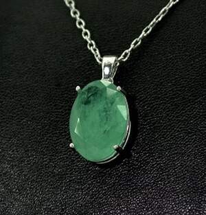 Срібна підвіска 925 проби 3,55 г з Турмаліном Параїба 7,27 карат Срібна підвіска 925 проби 3,55 г з Турмаліном Параїба 7,27 карат