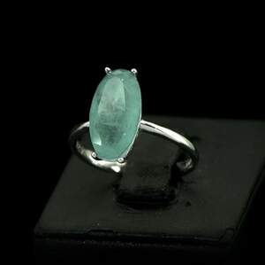 Срібна каблучка 925 проби 2,83 г з Турмаліном Параїба 3,98 карат Срібна каблучка 925 проби 2,83 г з Турмаліном Параїба 3,98 карат