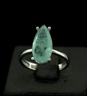 Срібна каблучка 925 проби 2,72 г з Турмаліном Параїба 3,68 карат Срібна каблучка 925 проби 2,72 г з Турмаліном Параїба 3,68 карат