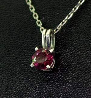 Срібне кольє 925 проби 2,9 г Родолітом 1,09 карат