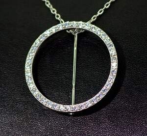 Серебряная брошь 925 пробы 6,16 г с цирконами 5,46 карат