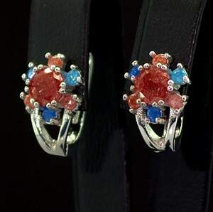 Серебряные серьги 925 пробы 5,29 г со сніжними Кварцами 7,6 карат Серебряные серьги 925 пробы 5,29 г со сніжними Кварцами 7,6 карат