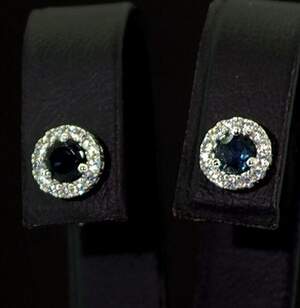 Срібні сережки 925 проби 2,32 г з Топазами Лондон Блу та фіанітами 0,88 карат Срібні сережки 925 проби 2,32 г з Топазами Лондон Блу та фіанітами 0,88 карат