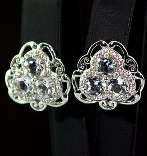 Срібні сережки 925 проби 5,1 г з бразильськими Морганітами та цирконами 3,2 карат Срібні сережки 925 проби 5,1 г з бразильськими Морганітами та цирконами 3,2 карат