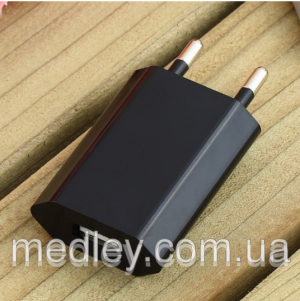Сетевой адаптер для зарядки от сети через USB-разъем (переходник) 1А