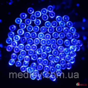 Светодиодная гирлянда на солнечной батарее 100 LED синий 12м Светодиодная гирлянда на солнечной батарее 100 LED синий 12м