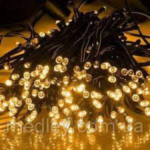 Светодиодная гирлянда на солнечной батарее 100 LED желтый 12м Светодиодная гирлянда на солнечной батарее 100 LED желтый 12м