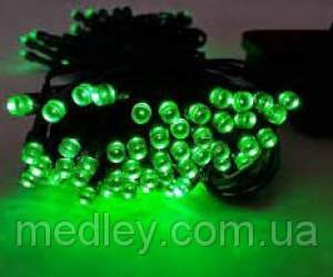 Светодиодная гирлянда на солнечной батарее 100 LED зелёный 12м Светодиодная гирлянда на солнечной батарее 100 LED зелёный 12м